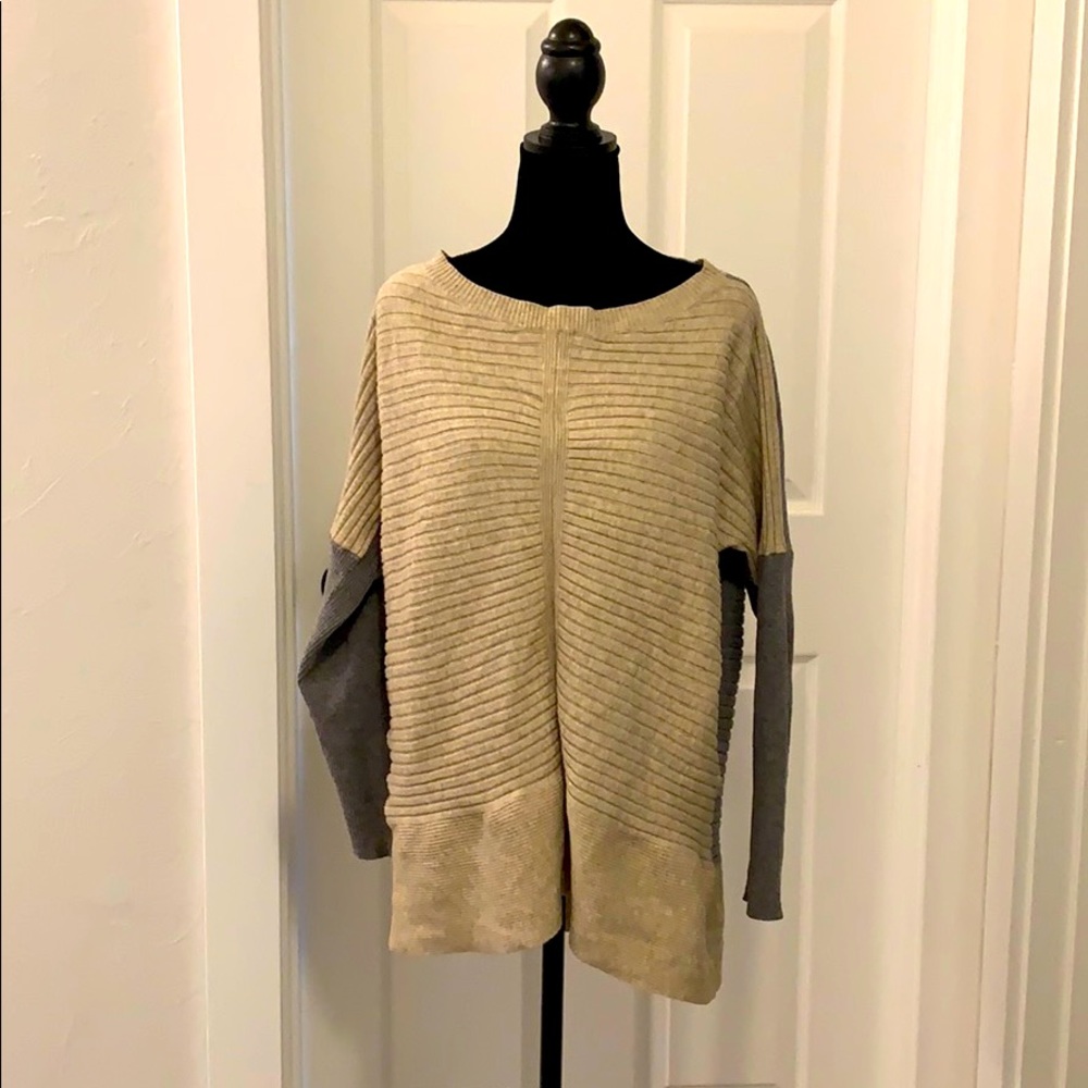 Two toned (grey and tan) sweater